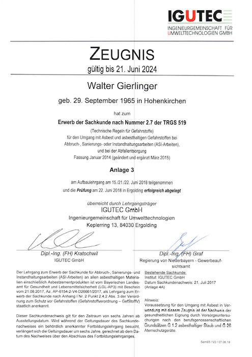 Bewerbung | Zertifikat IGUTEC Asbest20200730 08463378 1