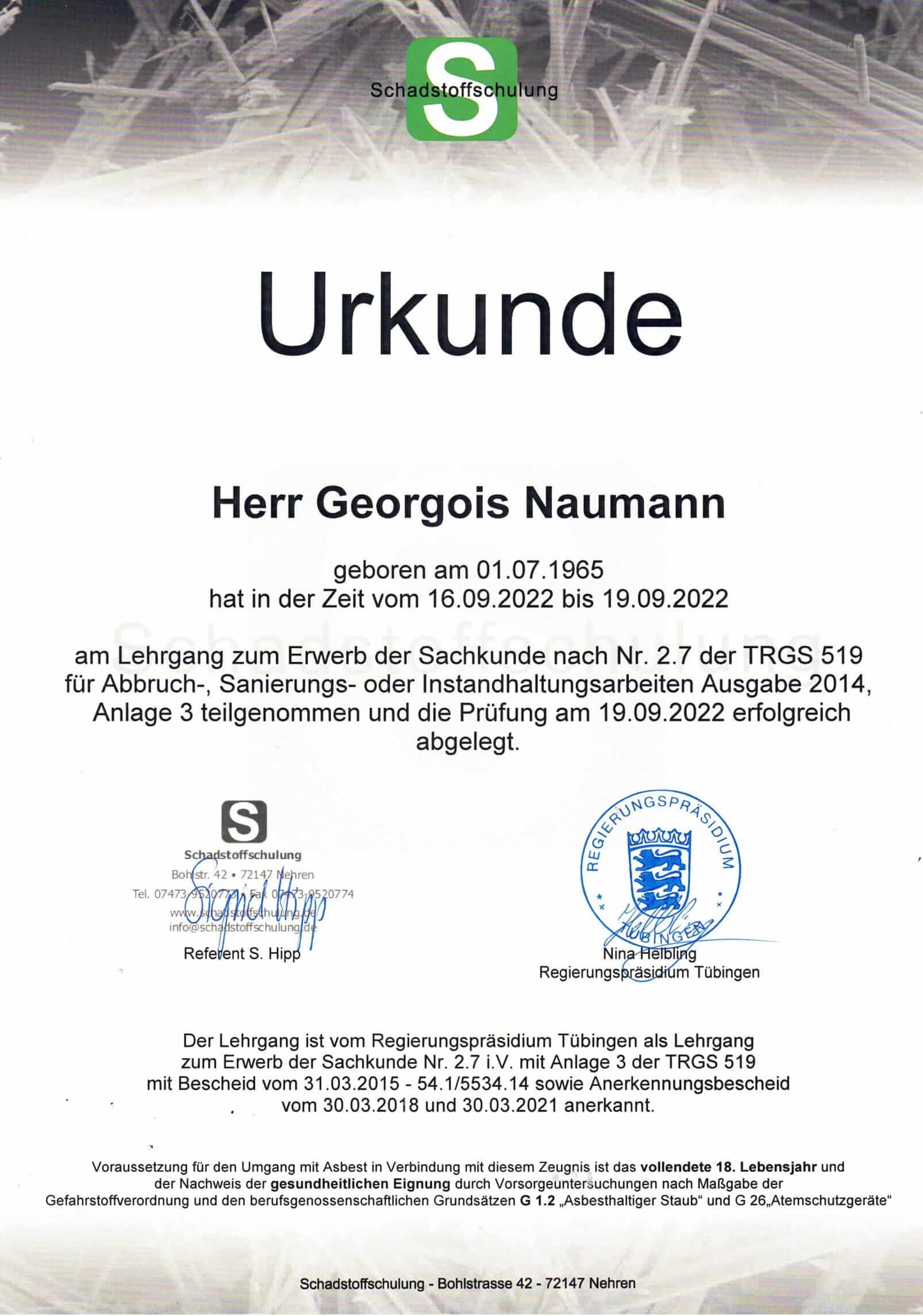 Georgios Naumann TRGS 519 1 1
